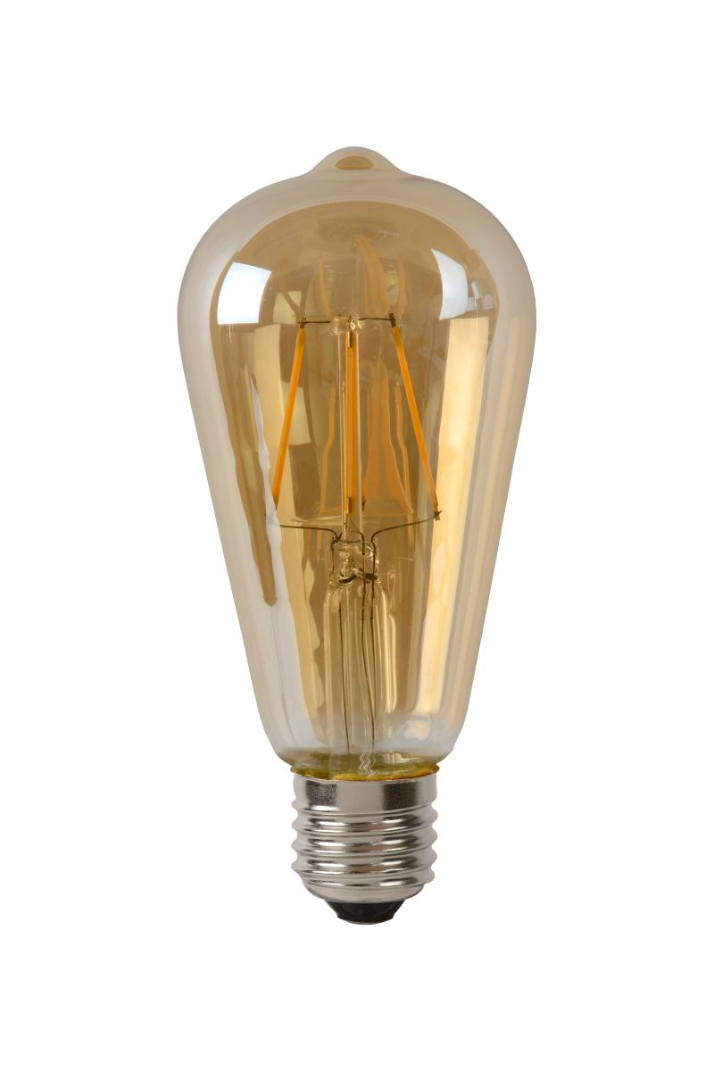 Lucide ST64 - Žiarovka - Ø 6,4 cm - LED Rozm. - E27 - 1x5W 2700K - Jantárová